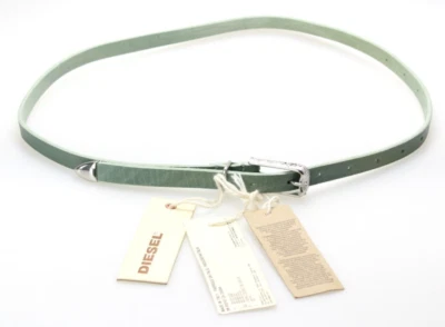 Diesel Bigiorix Gürtel Damen 85 CM Leder Silberne Schnalle Skinny - Bild 1 von 4