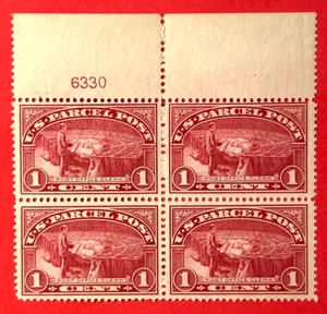 US Sc#Q1 1913 Parcel Post Plate Blockof 4 Mint NH OG VF (17-355) - Picture 1 of 3
