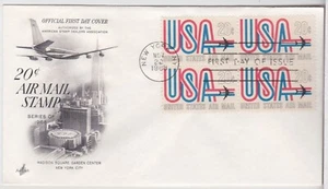 TurtlesTradingPost - USA 20 Cent Airmail 1968 #C75 FDC- Artcraft- Block of 4 - Picture 1 of 1