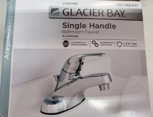 GLACIER BAY Aragon Centerset Single-Handle Bathroom Faucet Chrome (1007 969 677) - Picture 1 of 4