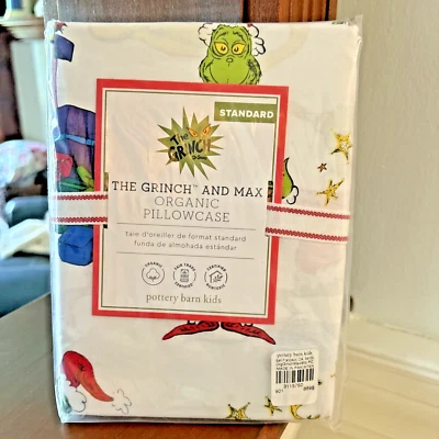 Pottery Barn Navidad Vacaciones Grinch Regalo Perro Niño Dr Seuss Funda de Almohada Cama Nuevo Foto 1 de 4