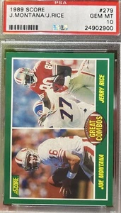 1989 Score -Joe Montana, Jerry Rice. #279 Gem. 10 🏈. 🏈 - Picture 1 of 3