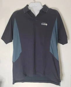 Seattle Seahawks NFL Men's Team Logo Polo Shirt Large Reebok Team Apparel - Picture 1 of 7