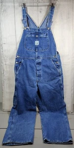 Lee Riveted Dungarees Carpenter Bib Overalls size 37 x 28 VTG - Picture 1 of 11