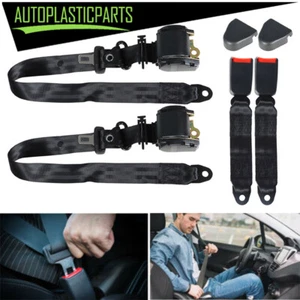 2Pcs Universal 3 Point Retractable Seat Belts for Jeep CJ YJ Wrangler 82 83-1995 - Picture 1 of 11