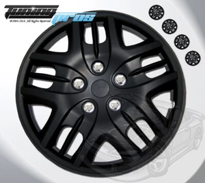 Matte Black Style 025 16 Inches Hubcap Wheel Cover Rim Skin Covers 16" Inch 4pcs - Picture 1 of 4