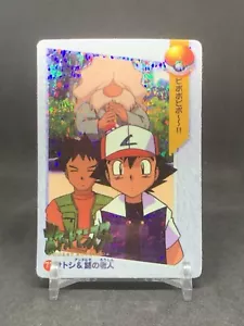 Tarjeta adhesiva prisma expendedora vintage de monstruos de bolsillo Pokémon #77 Ash Brock - Imagen 1 de 2