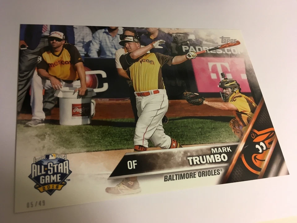 2016 Topps Update Jumbo 5x7 Mark Trumbo Orioles US191 AS #’d 05/49 - Image 1 of 1