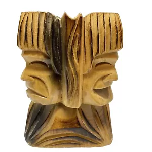 TIKI Becher Aschenbecher SAMMLERSTÜCK STATUE handgeschnitzt Hawaii Figur Skulptur Schale - Bild 1 von 12