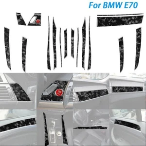 20Pcs For BMW X5 E70 2007-2009 Forged Carbon Fiber Kits Whole Interior Trim Set - Picture 1 of 12