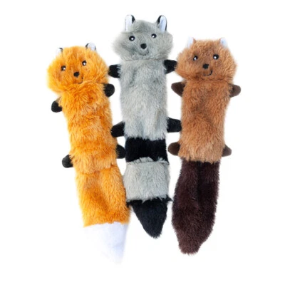 Zippy Paws Skinny Peltz Plush No-Stuffing Dog Toys - 3-pack Small - Image 1 of 2