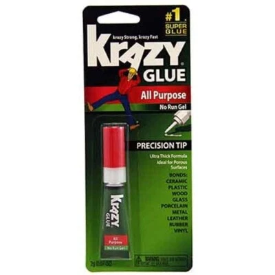 Krazy Glue All Purpose Formula Ex-Strong Gel 2g Tube Projects Repairs Home KG866