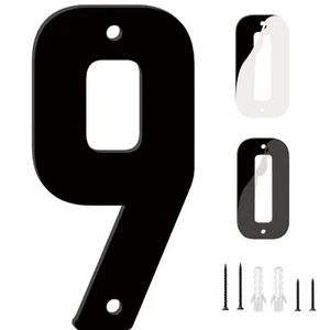 5 Inch Floating House Number Self-adhesive Acrylic Modern House Numbers Black... - Picture 1 of 6
