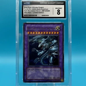 YUGIOH CGC 8 2005 Blue-Eyes Ultimate Dragon JMP-EN005 Secret Rara promozione - Foto 1 di 2