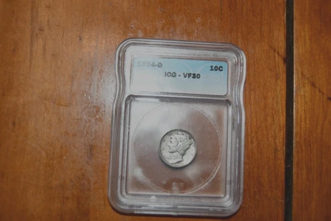 1924-D ICG VF30 Mercury Dime Cover