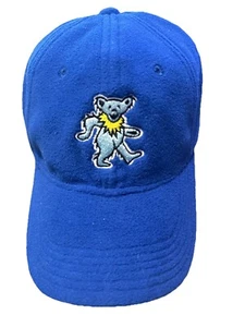 Grateful Dead Dancing Bear Fleece Ball Hat Cap, Embroidered, Blue Otto New NWOT - Picture 1 of 4