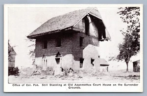 BÜRO VON COL. POE ALTES APPOMATTOX HOFHAUS VA ANTIKE POSTKARTE - Bild 1 von 2