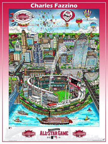 MLB All-Star Game CINCINNATI 2015 Official FAZZINO Pop Art Commemorative POSTER Cover