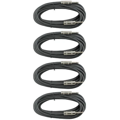 YOVUS 4 pack lot 25' ft foot pro audio 16 ga PA DJ speaker cables cords 100 foot ft