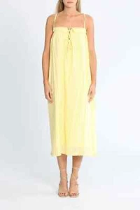 STEELE Bondi Dress Yellow Casual Brunch Summer Cotton Size 10 AU Pre Owned - Picture 1 of 3
