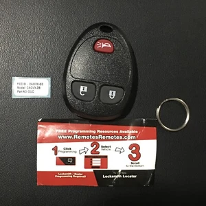 NUEVO OEM GM CHEVY Llave de entrada remota sin llave FOB Alarma 15913420 / 3 botones 2 mandos - Imagen 1 de 3