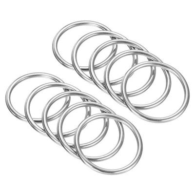 50mmx60mm Dia Metal O Ring Stainless Steel Seamless Welded O-Ring for DIY 10pcs - Image 1 of 4