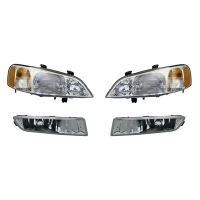 Headlights Fog Lights For Acura TL 1999 2000 2001 Front 4-Piece Kit Foto 1 de 4