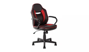 Silla Gaming Argos Home Imitación Cuero Respaldo Medio - Roja y Negra (CAJA ABIERTA PROBADA) - Imagen 1 de 9