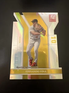 2004 Donruss Elite Fernando Vina Die Cut Status Gold #/24 Tigers - Picture 1 of 2