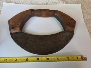 Antik WT Teigschneider Lebensmittelzerkleinerer Schaber Schneider Einzelklinge Werkzeug Holz Stahl - Bild 1 von 9