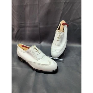 Walter Geniun Golf Shoes Gor-tex Womens 7.5 White Spikes - Picture 1 of 10
