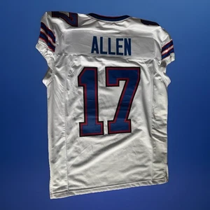 Neu Josh Allen Buffalo individuelles weißes Fußballtrikot genäht Größe Small Spielschnitt - Bild 1 von 3