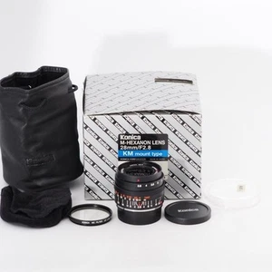 [Mint w/Box] Konica M-Hexanon 28mm F/2.8 Lens for Leica M Mount #12593 - Picture 1 of 10