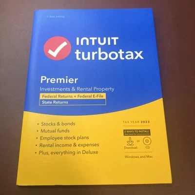 TurboTax Premier 2023 Federal +1 State Windows & Mac CD - Image 1 of 3