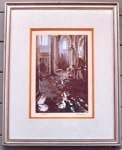 Serigrafía firmada por Marco Sassone 1976 The Flood of Florence número 20/200 con certificado de autenticidad - Imagen 1 de 9