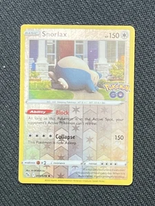 Pokemon TCG Snorlax Reverse Holo Card 055/078 Pokémon Go - Picture 1 of 2