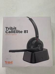 Tribit CallElite 81 BTH80 Black Bluetooth Noise Cancellation Wireless Headphones - Picture 1 of 10