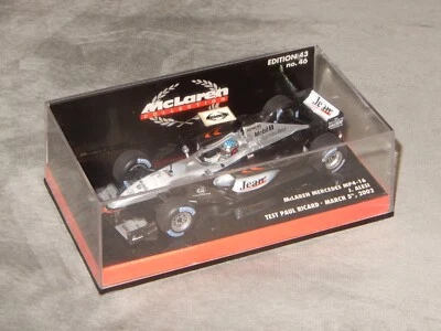 Minichamps F1 1:43 J Alesi McLaren Mercedes MP4-16 Test Paul Ricard March 2002 - Image 1 of 4