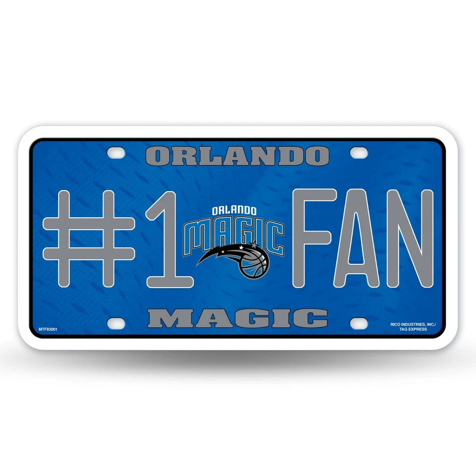 Placa de licencia de metal para ventilador Orlando Magic #1.    #936 Foto 1 de 1