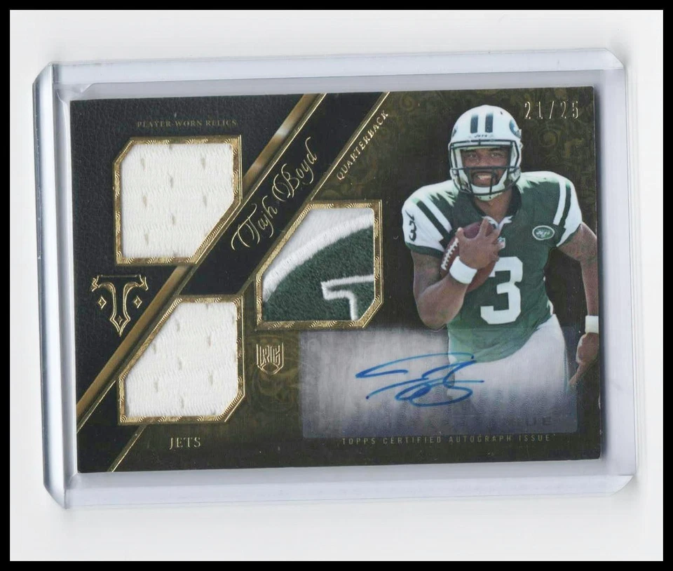 2014 Topps Triple Threads - Tajh Boyd - Gold Rookie Patch Auto #/25 - Image 1 of 2