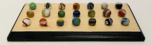Handmade Wooden Marble Display Board ~ Displays up to 21 Marbles - Picture 1 of 5