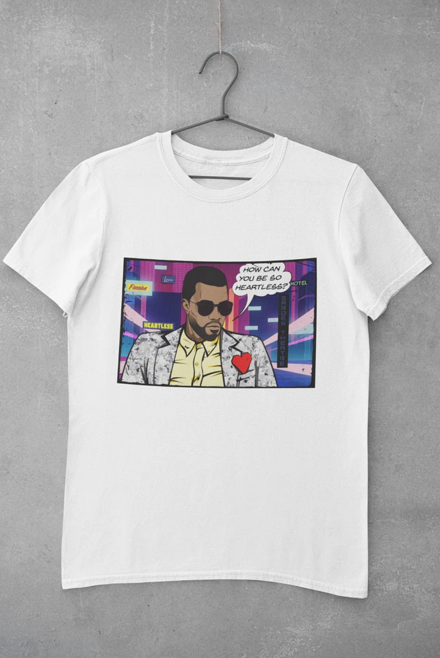 Camiseta Kanye West Heartless, anos 808 e camiseta Heartbreak, Kanye Pop Art - Imagem 1 de 1