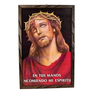 Mrcjsales - Face of Jesus – Rustic Frame, Multiple Sizes, Mexican Art, Symbolize - Picture 1 of 14