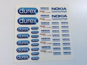 Scalextric /Slotcar Pre-Cut Decal Set A8815 Durex, Nokia  - Picture 1 of 1