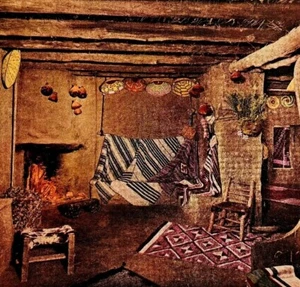 1927 Grand Canyon Hopi House Interior Southwest Plate Print Arizona DWPP14 - Picture 1 of 2