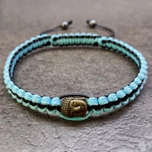 Herren Geflochtenes Seil Armband Geknotet Manschette Armband Charm Strand Boho Surfer Biker - Bild 1 von 2