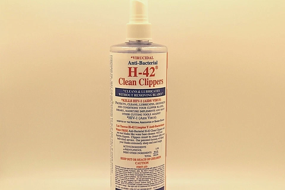 H-42 Clean Clippers Spray Virucidal Anti-bacterial Cleaner 8oz