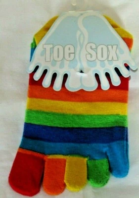 Toe Socks Sox Rainbow Trainer One Size K5 - Image 1 of 4