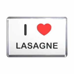 Lasagne I Love Heart Plastic Fridge Magnet (S, M, L, XL) - Picture 1 of 10
