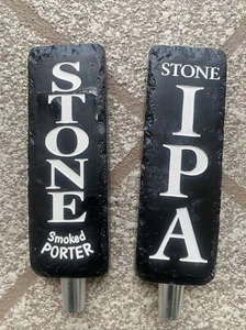 Stone Brewing Fassbier Zapfhahn Griffe Menge 2 IPA & Smoked Porter zweiseitig - Bild 1 von 5